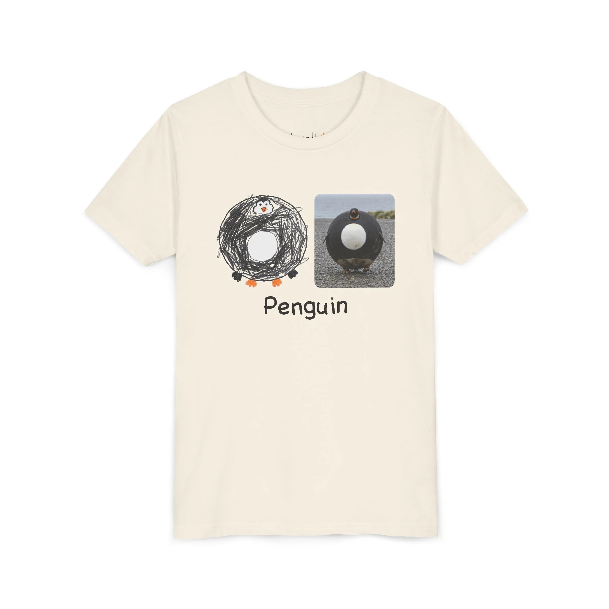 literally penguin round ball kids' t-shirt - Image 3