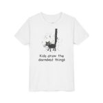literally black cat darndest things kids’ t-shirt