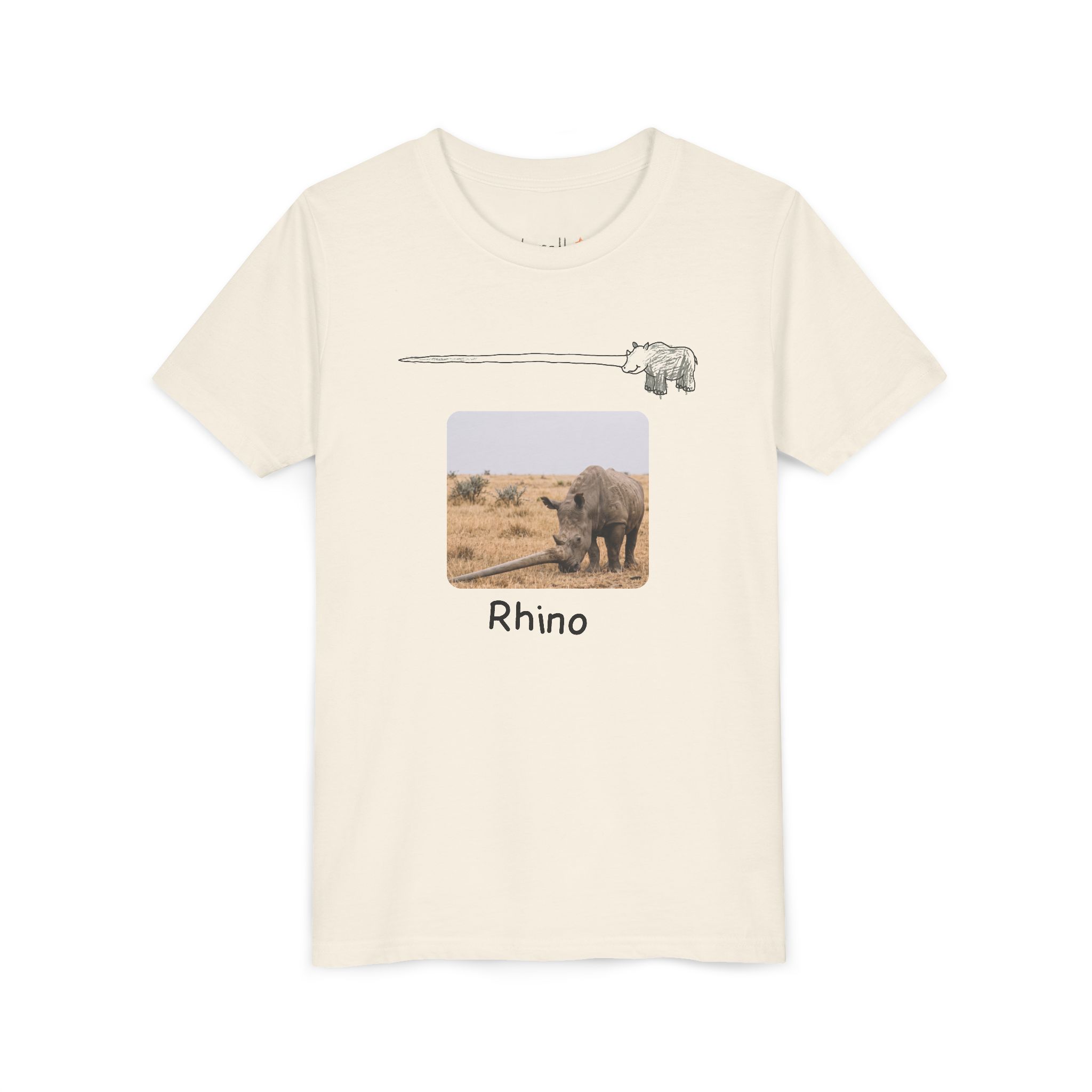 literally droopy-horned rhino kids' t-shirt - Image 3