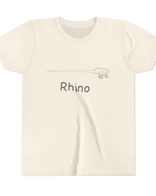 literally droopy-horned rhino kids' t-shirt