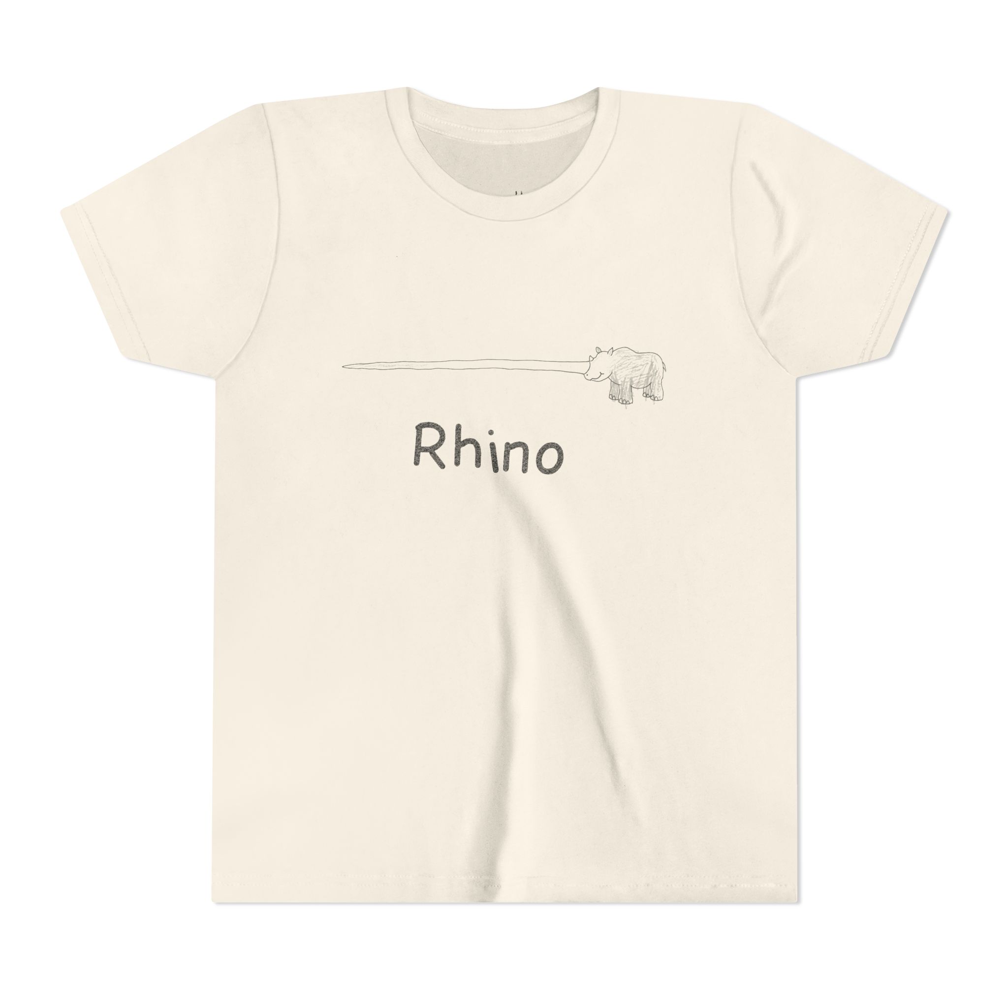literally droopy-horned rhino kids' t-shirt