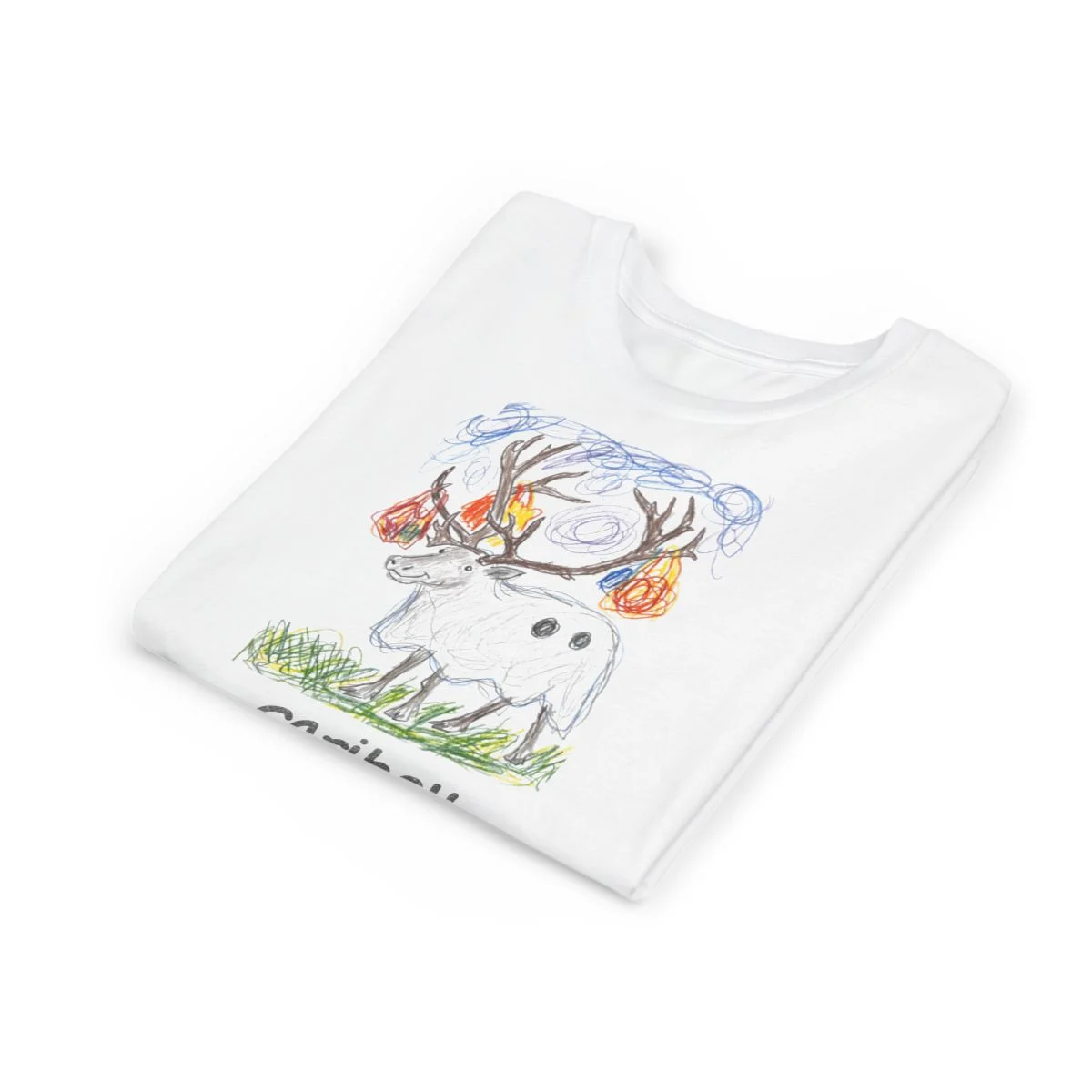 Literally Caribou Carry Boo Ghost T-Shirt - Sketch - Kids & Adults - Image 6