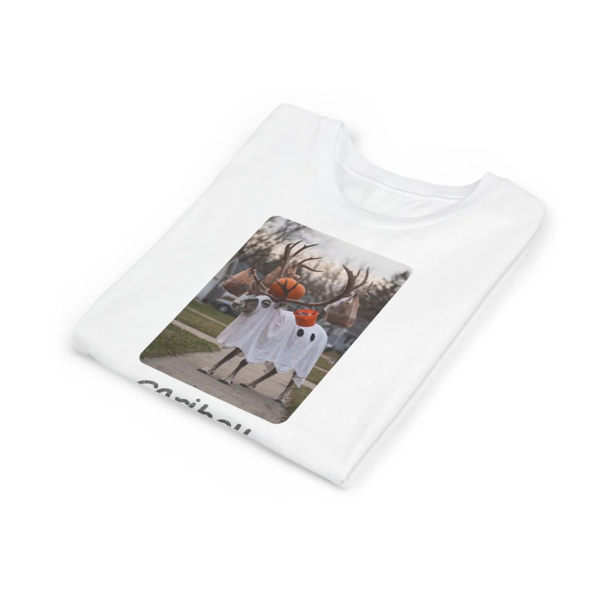 Literally Caribou Carry Boo Ghost T-Shirt - Photo - Kids & Adults - Image 6