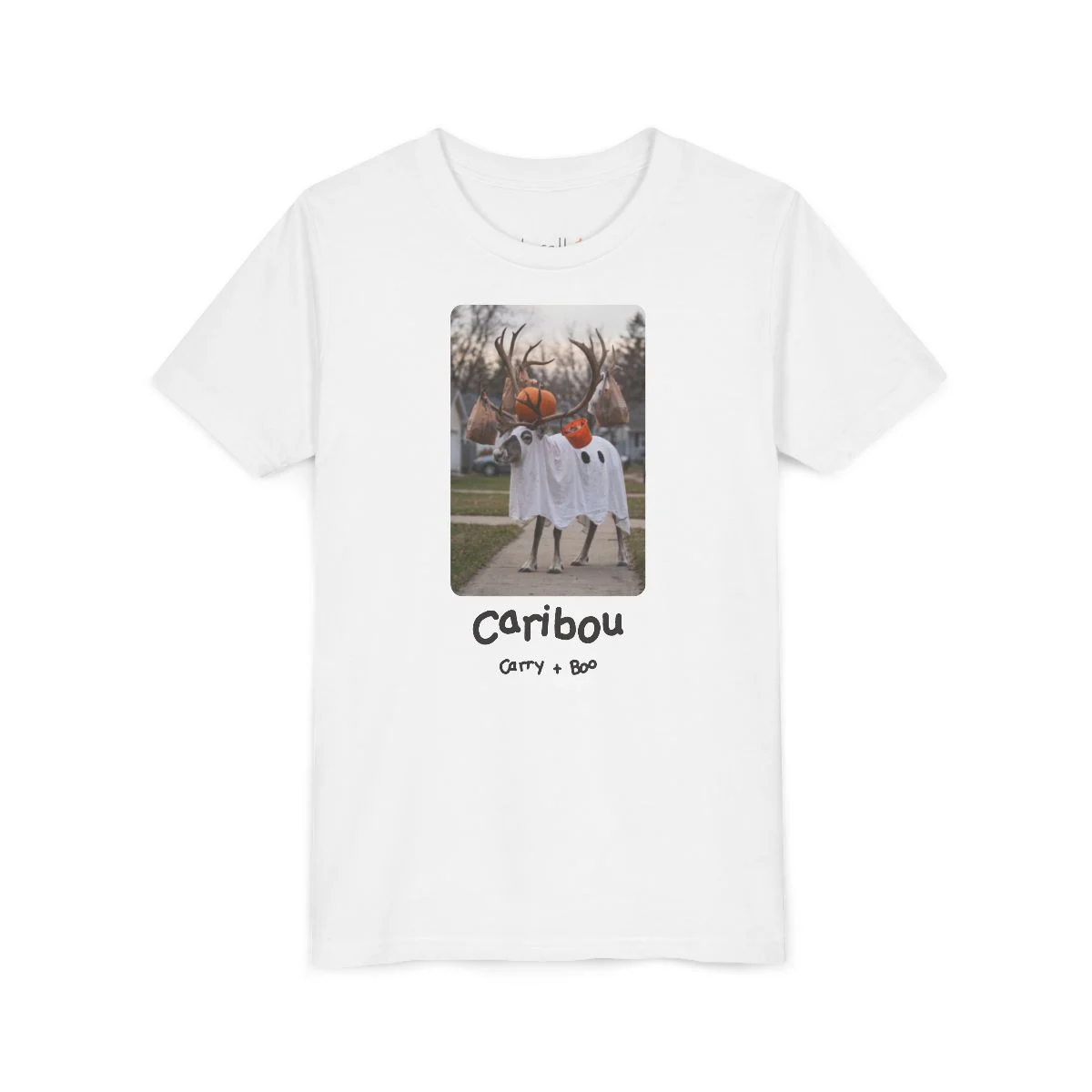 Literally Caribou Carry Boo Ghost T-Shirt - Photo - Kids & Adults - Image 7
