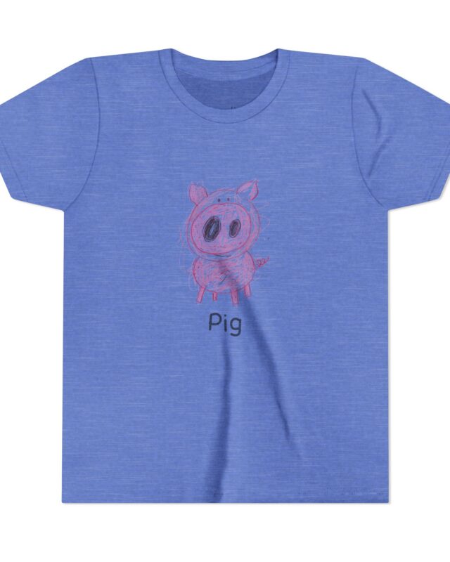 literally dinner-plate pig kids' t-shirt