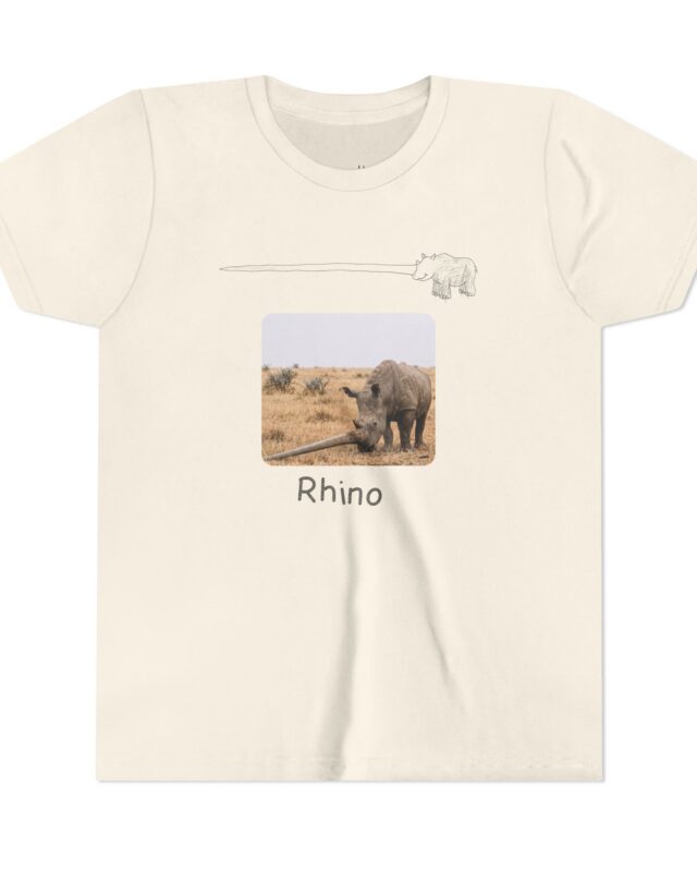 literally droopy-horned rhino kids' t-shirt