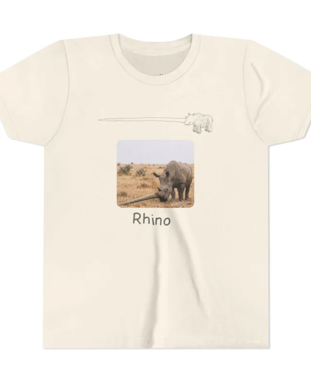 literally droopy-horned rhino kids' t-shirt