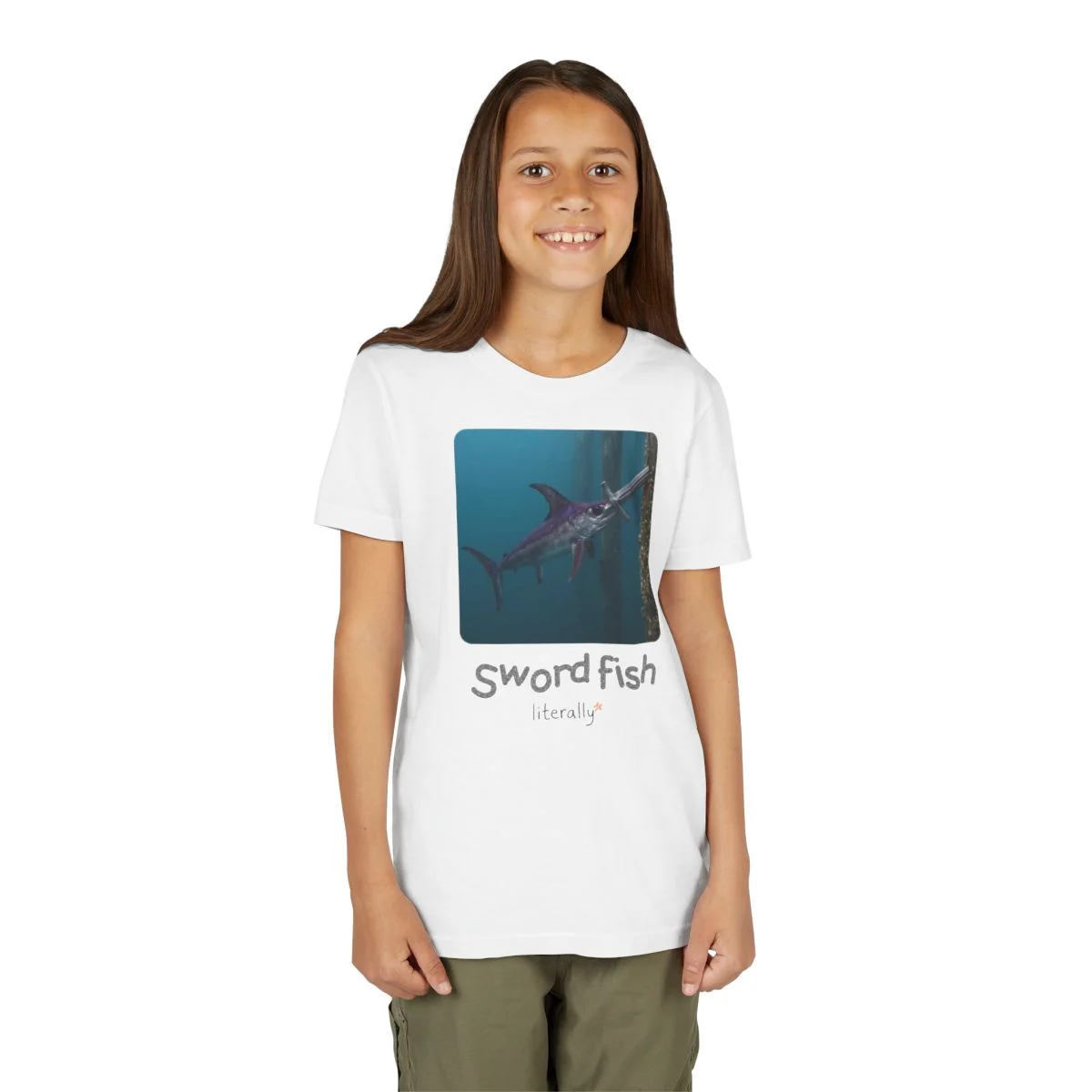 Literally Swordfish T-Shirt – Photo – Kids & Adults - Image 3