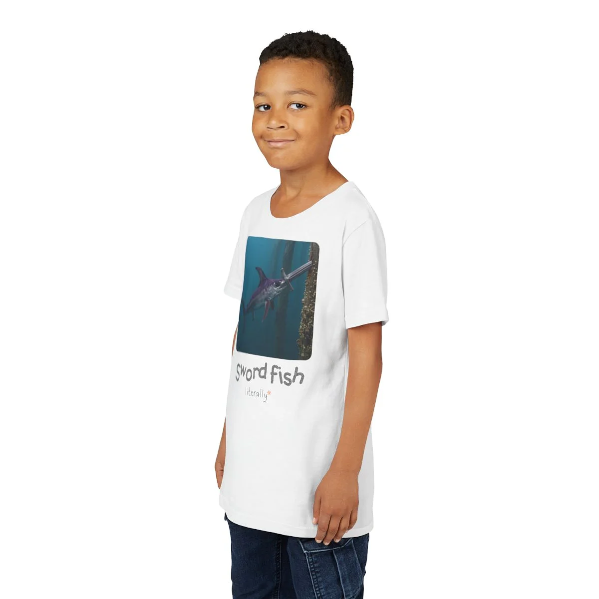 Literally Swordfish T-Shirt – Photo – Kids & Adults - Image 5