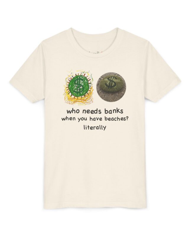 literally a sand dollar beach kids' t-shirt