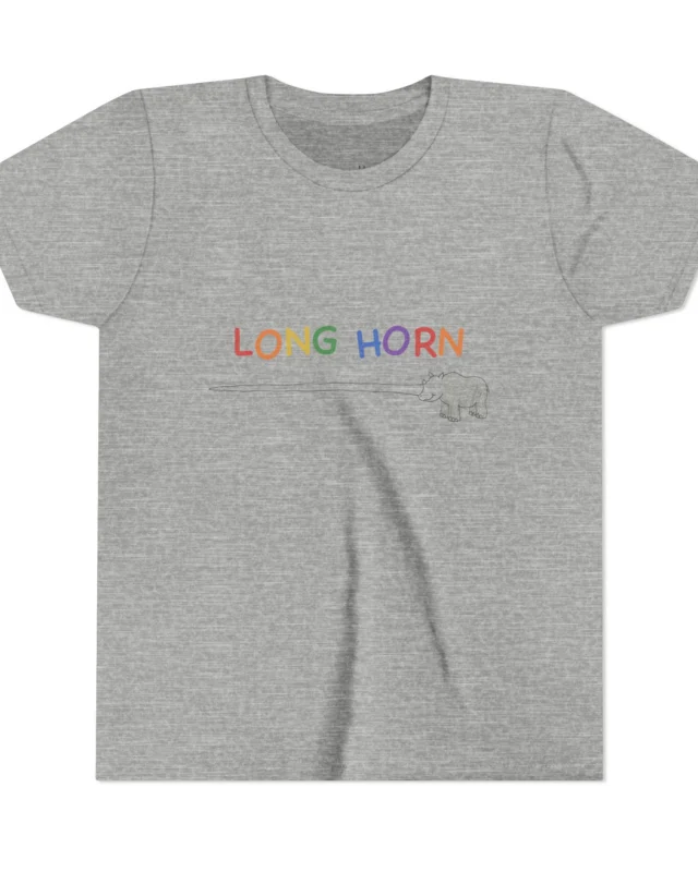 literally a long horn rhino kids' t-shirt