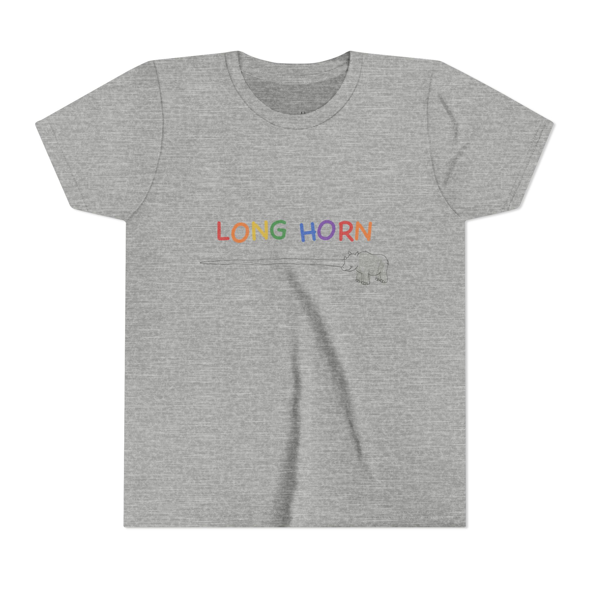 literally a long horn rhino kids' t-shirt