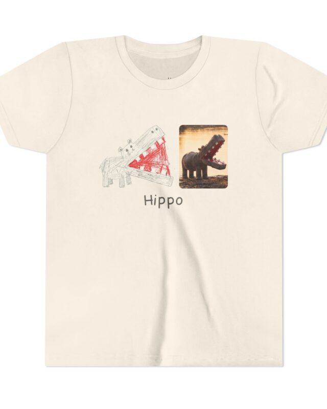 literally hippo box jaw kids' t-shirt