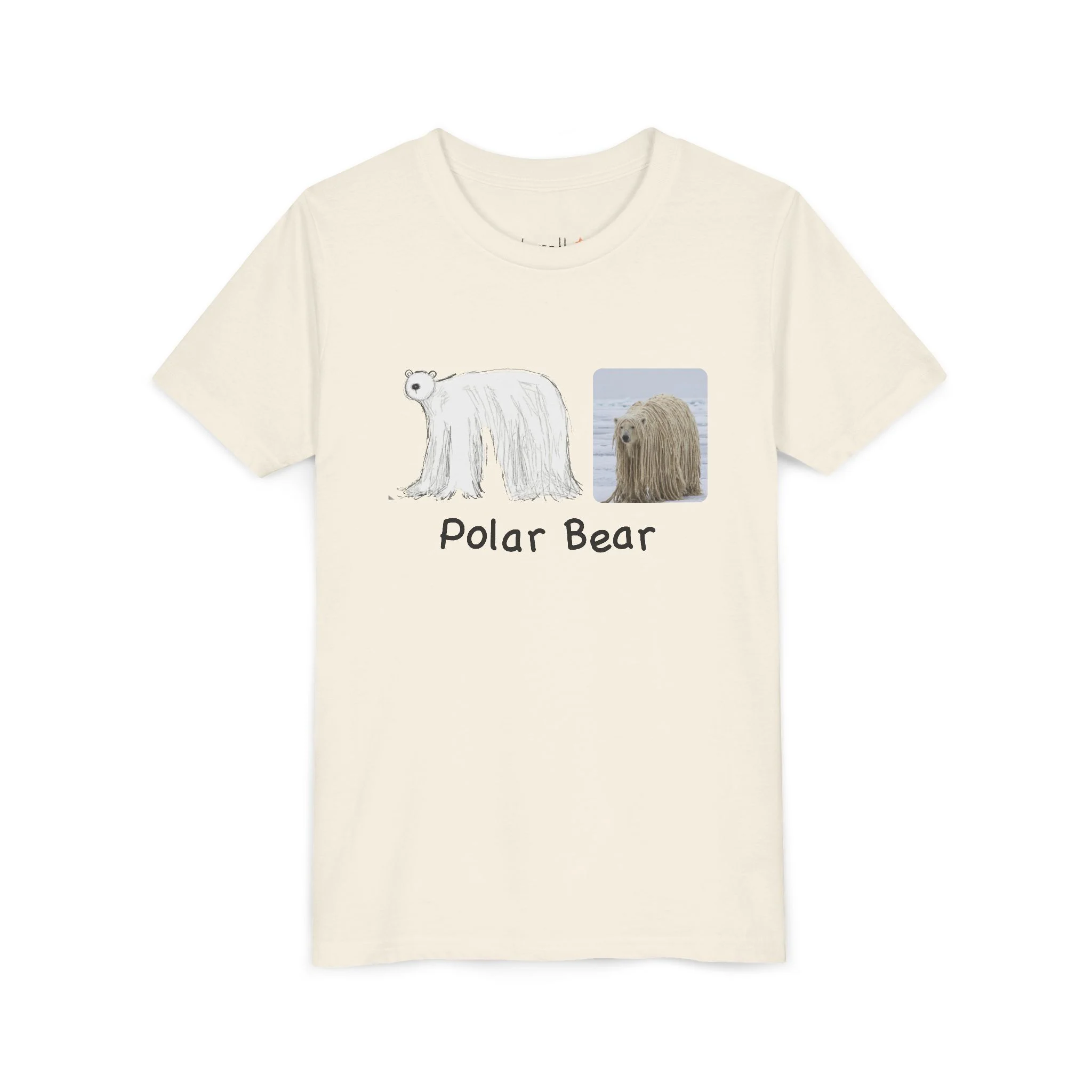 literally mop-cord polar bear kids' t-shirt - Image 3