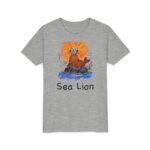 literally sea lion kids’ t-shirt with name on front