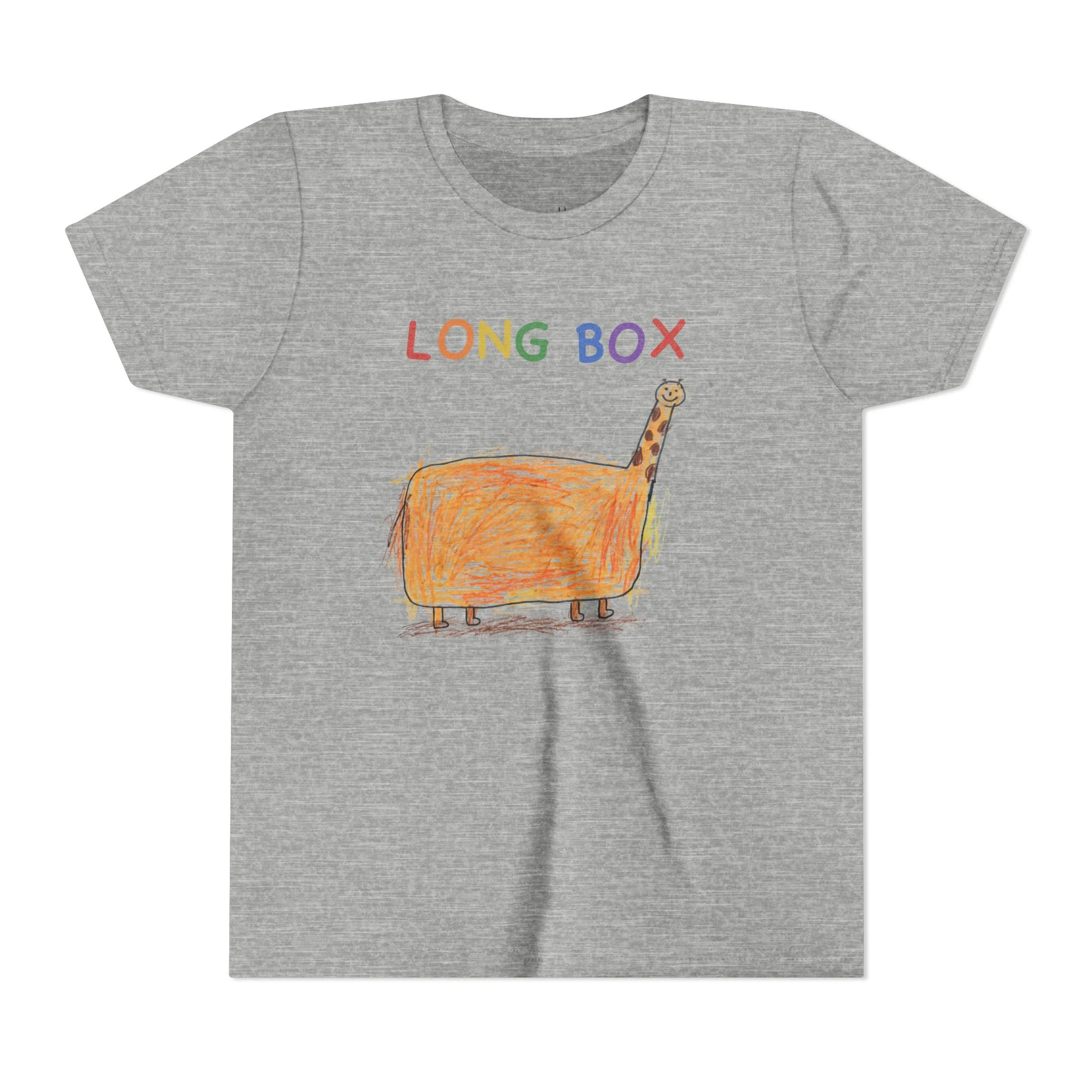 literally a long box giraffe kids' t-shirt