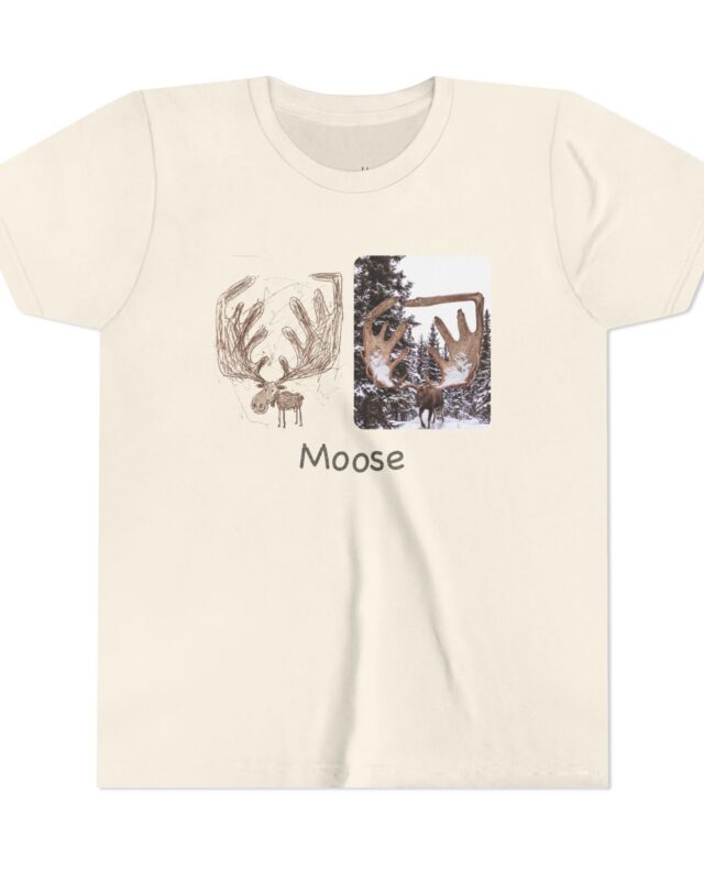 literally moose giant antlers kids' t-shirt