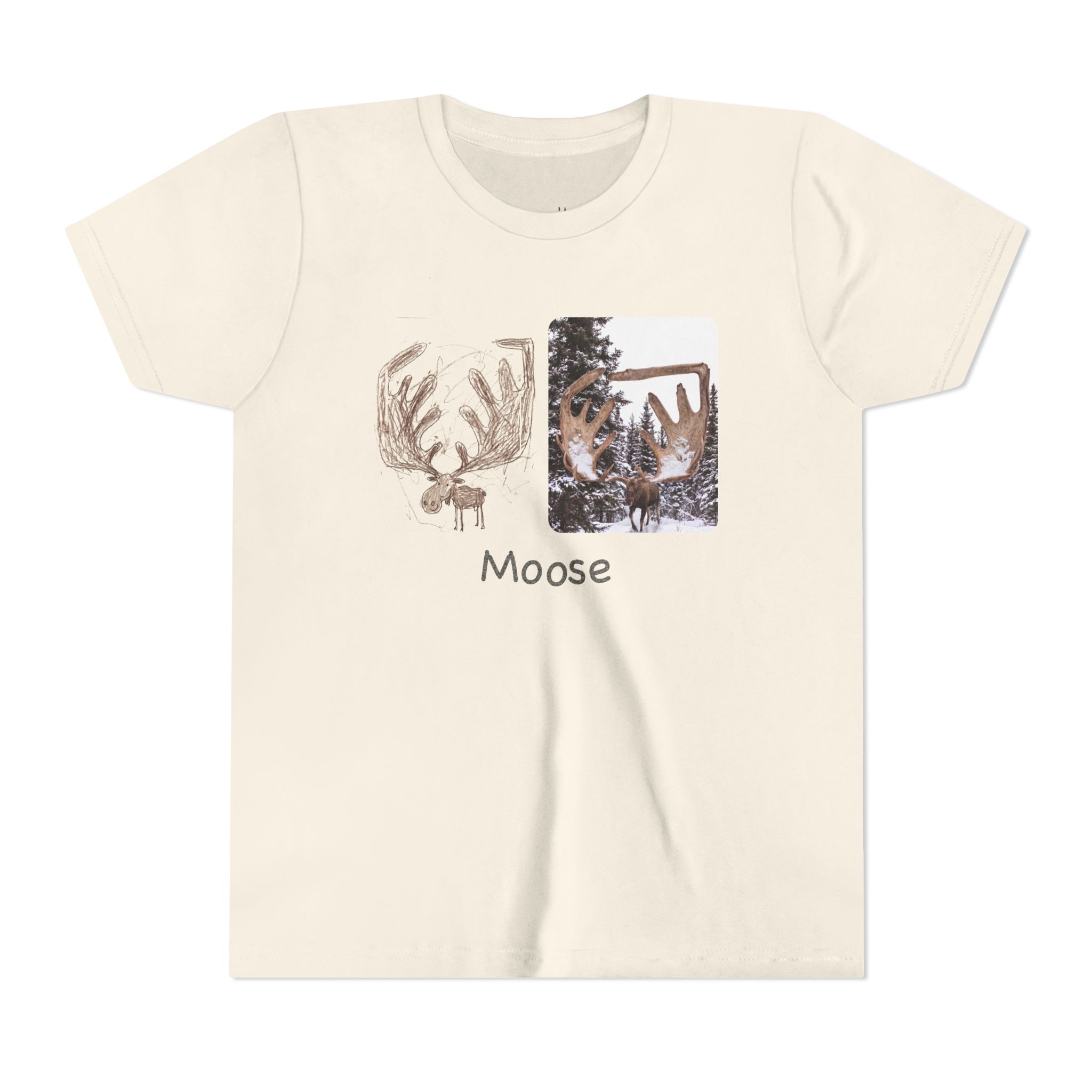 literally moose giant antlers kids' t-shirt