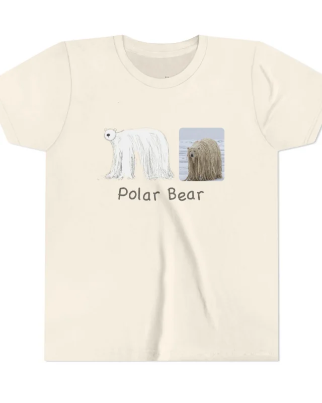 literally mop-cord polar bear kids' t-shirt