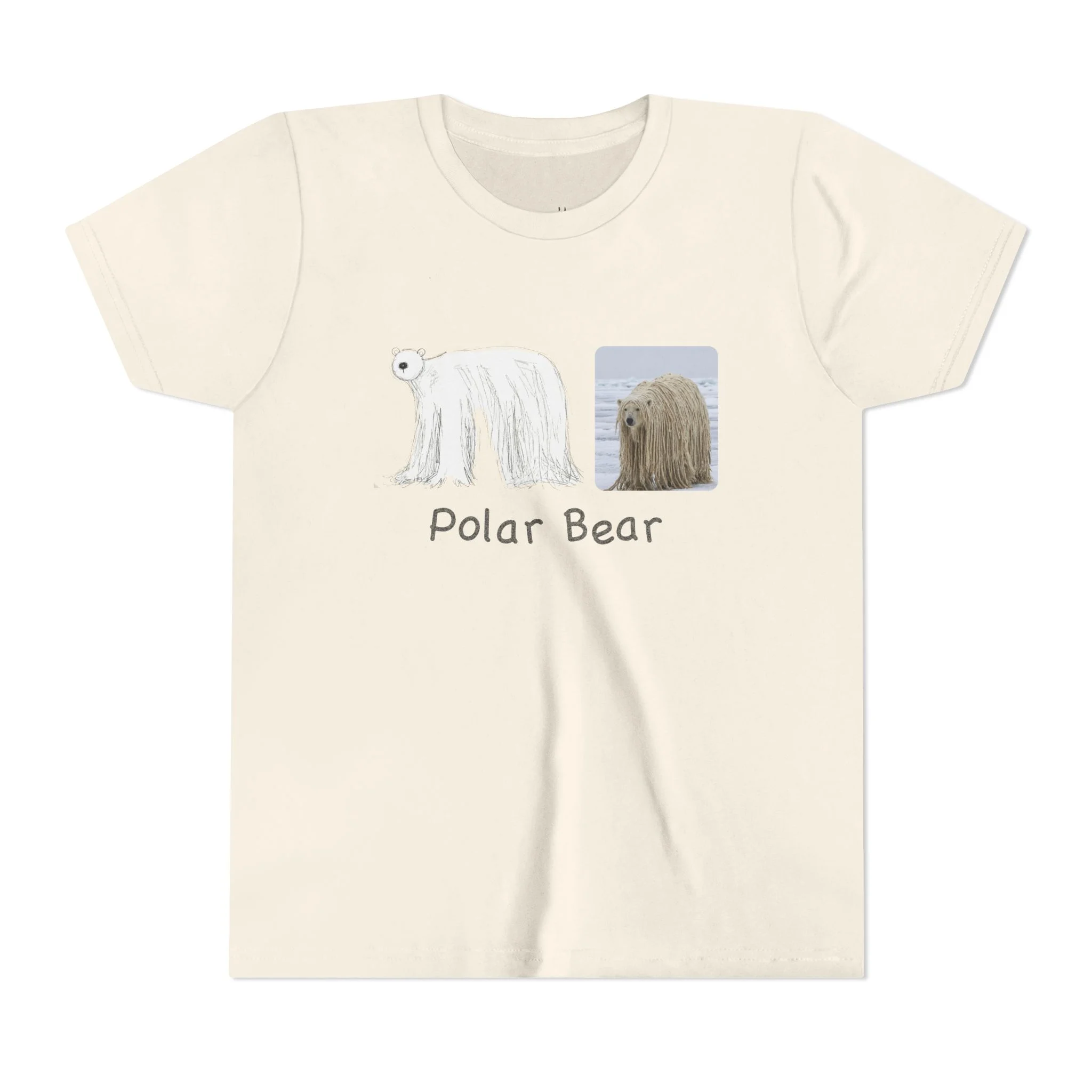 literally mop-cord polar bear kids' t-shirt