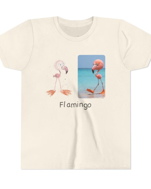 literally flamingo flipper feet kids' t-shirt