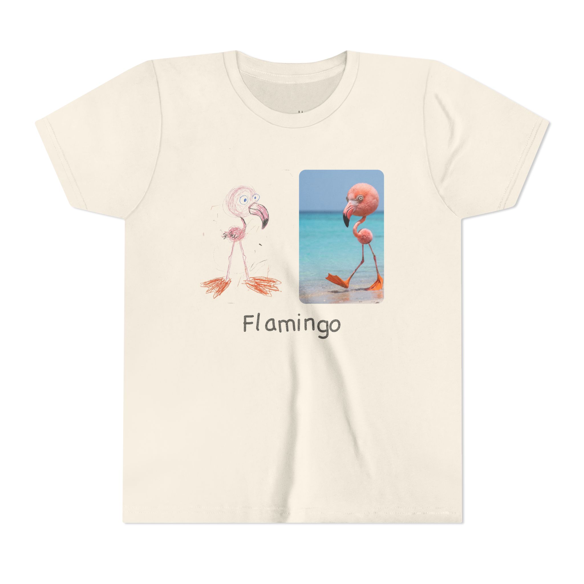 literally flamingo flipper feet kids' t-shirt