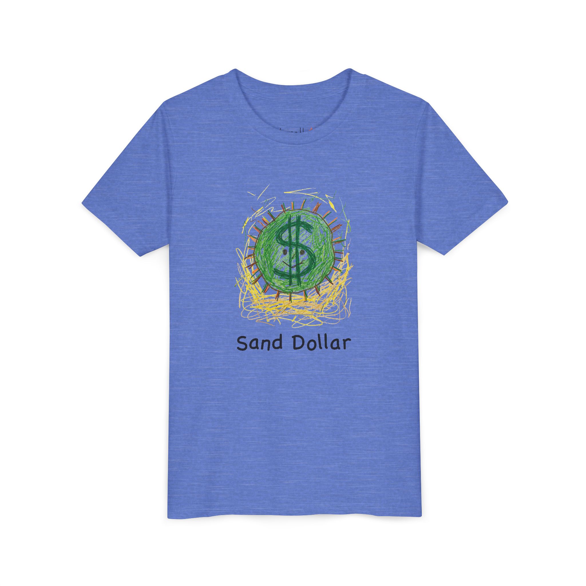 literally sand dollar kids' t-shirt with name on front - Image 3