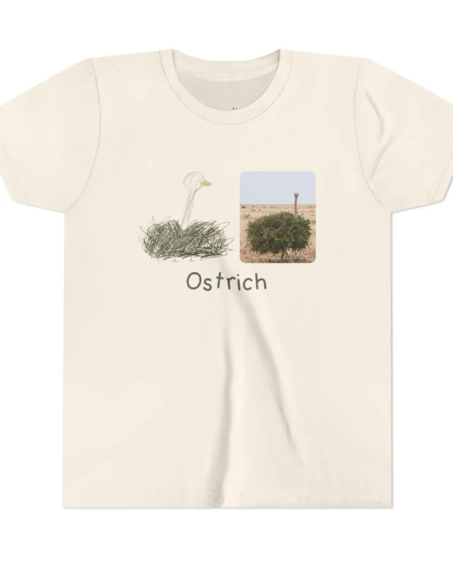 literally bush-bodied ostrich kids' t-shirt