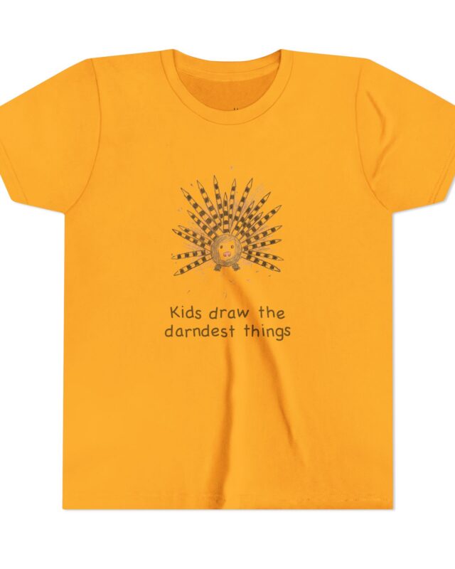 literally porcupine darndest things kids' t-shirt