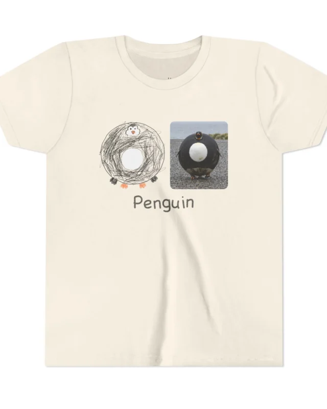 literally penguin round ball kids' t-shirt