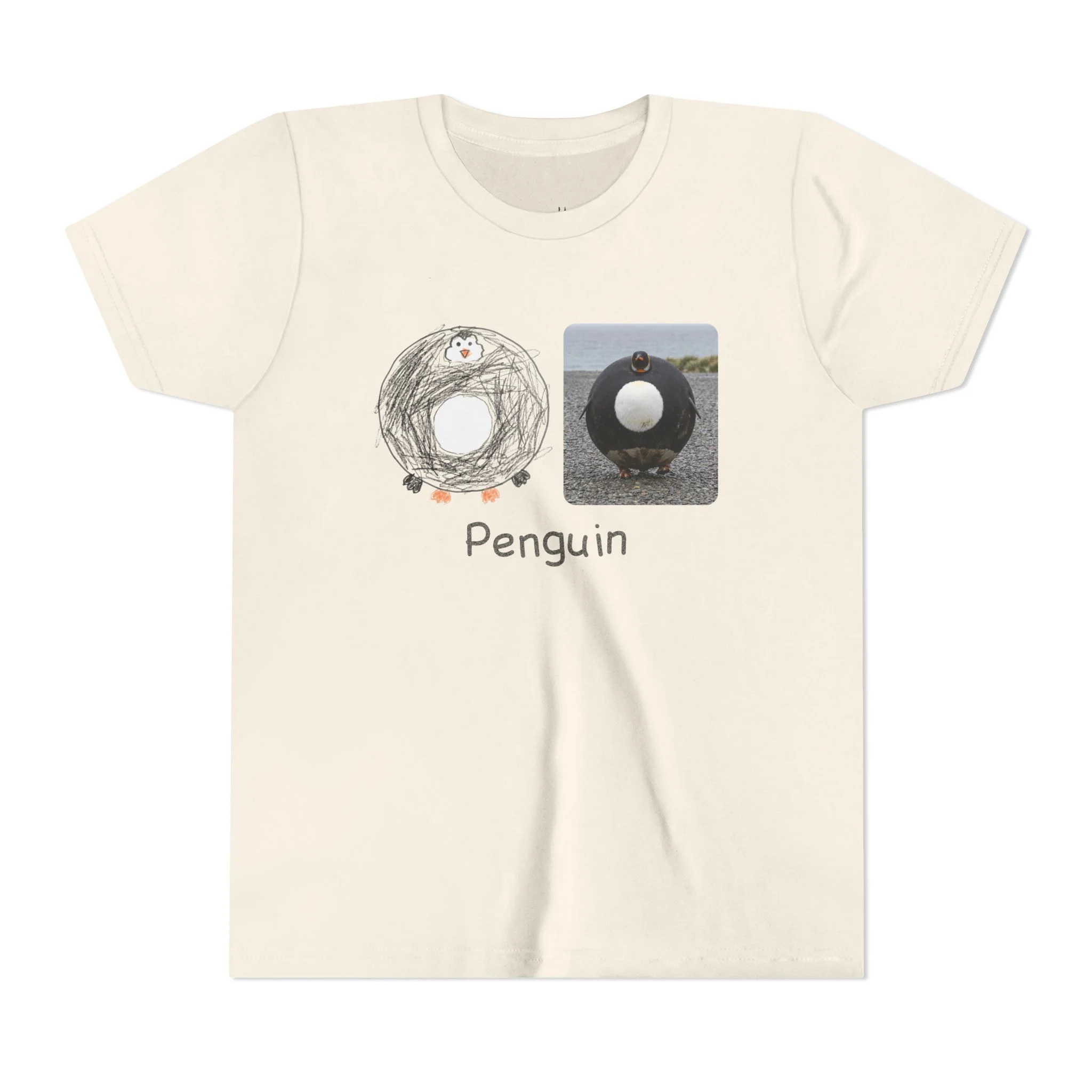 literally penguin round ball kids' t-shirt