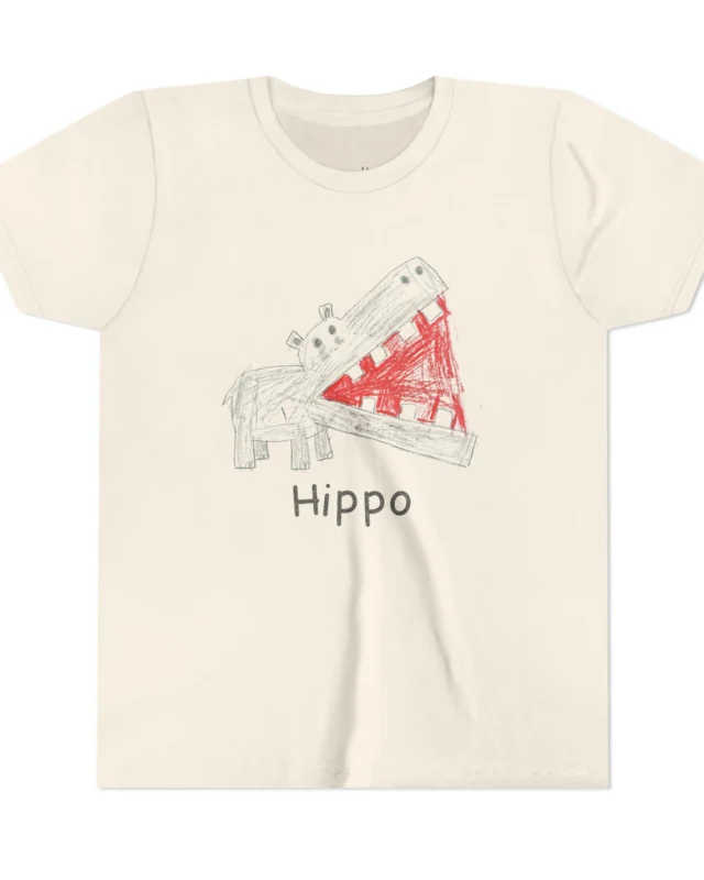 literally hippo box jaw kids' t-shirt