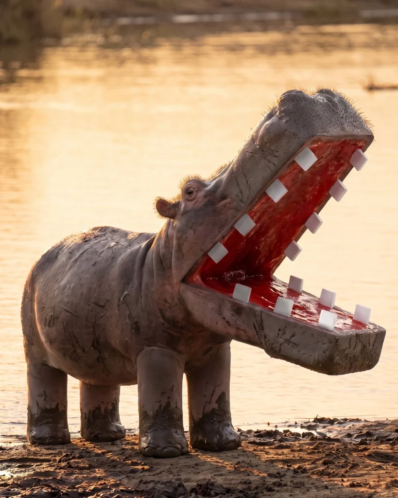 The Hippo come to life in the reel